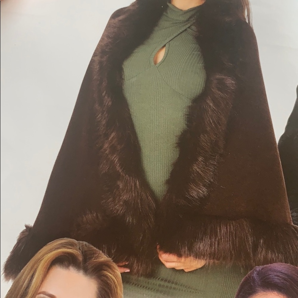 Furry cape for women !! ONE SIZE !